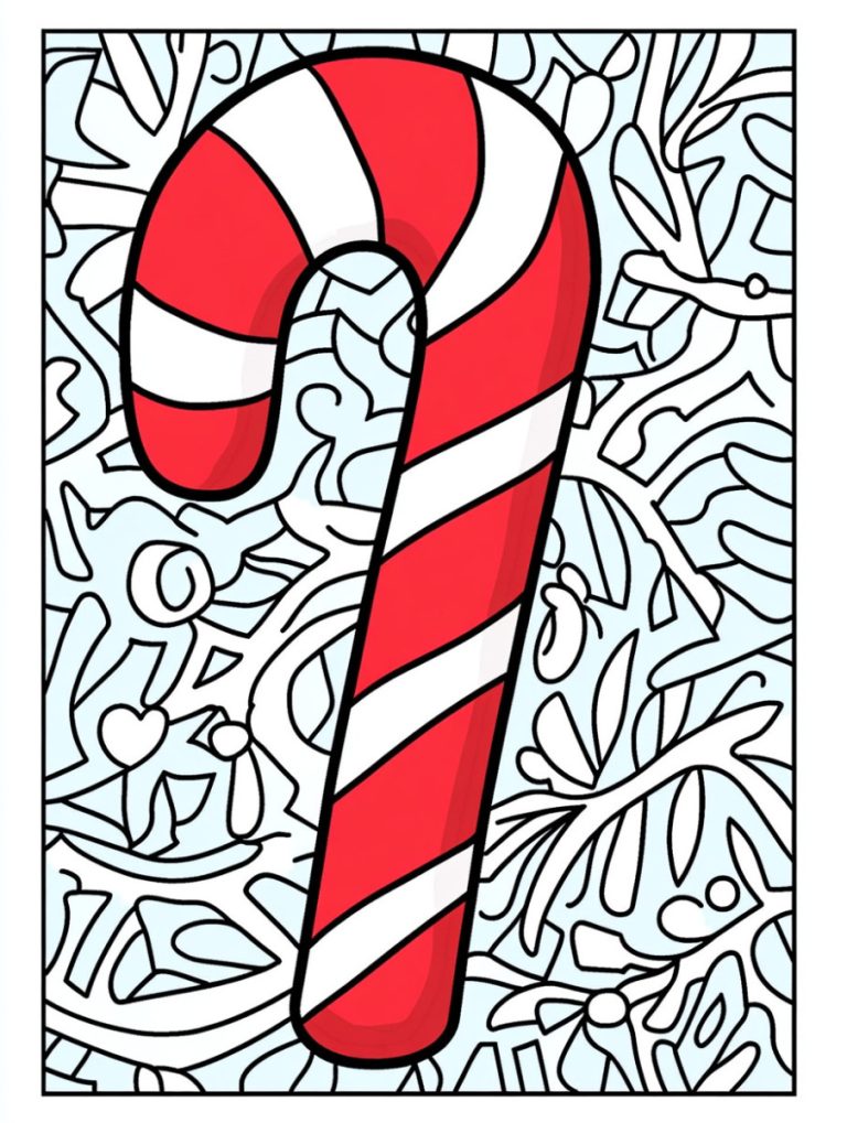 candy cane coloring pages header