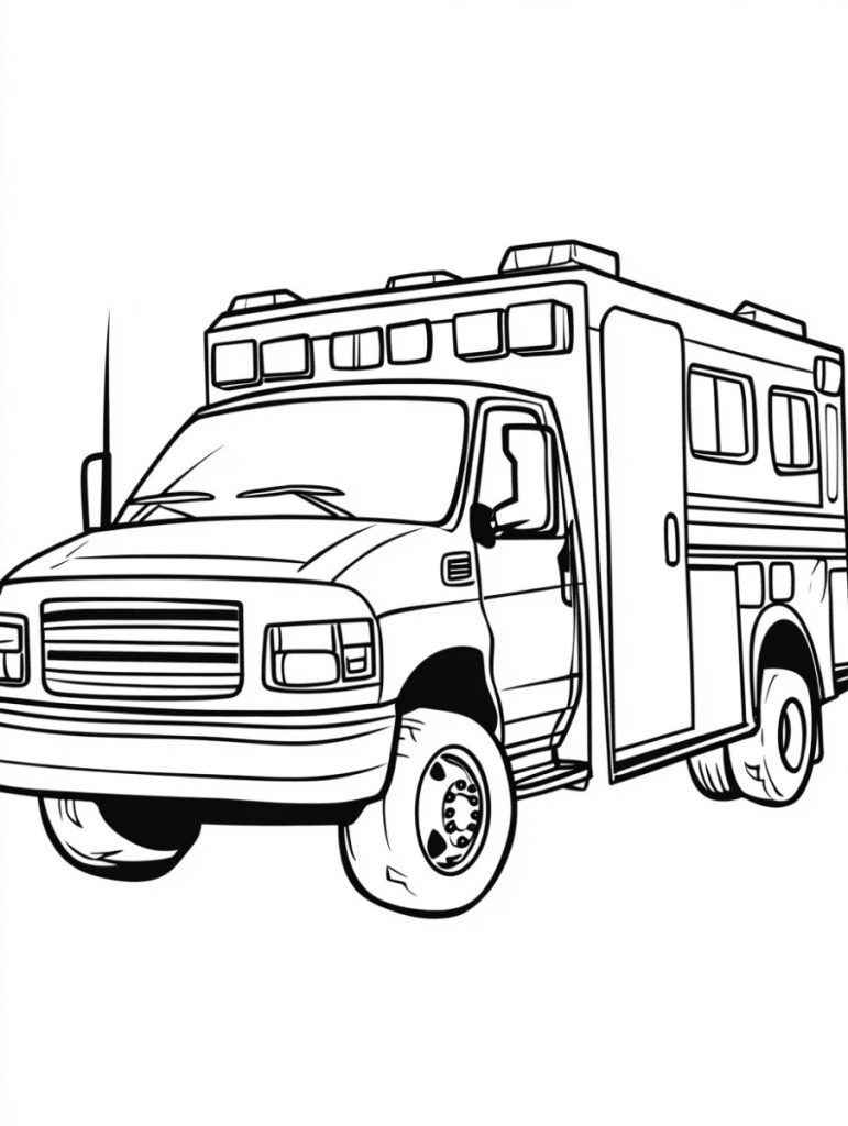 Ambulance truck coloring pages (11)