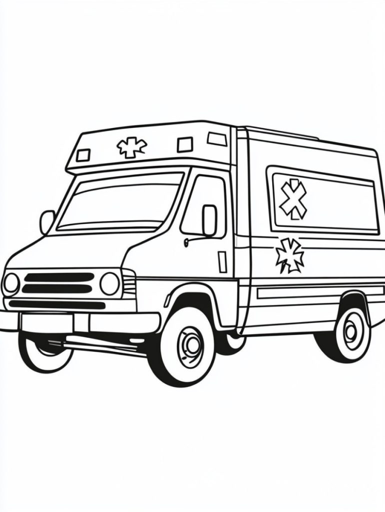 Ambulance truck coloring pages (12)
