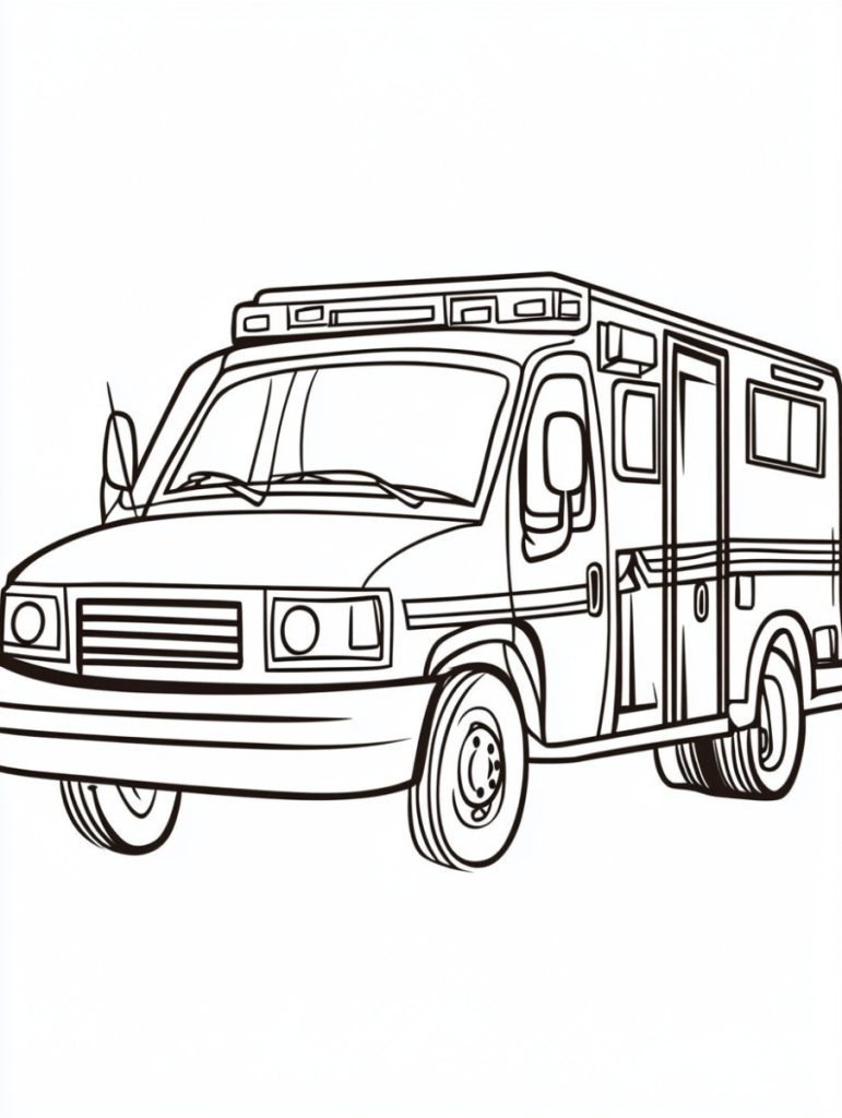 Ambulance truck coloring pages (13)