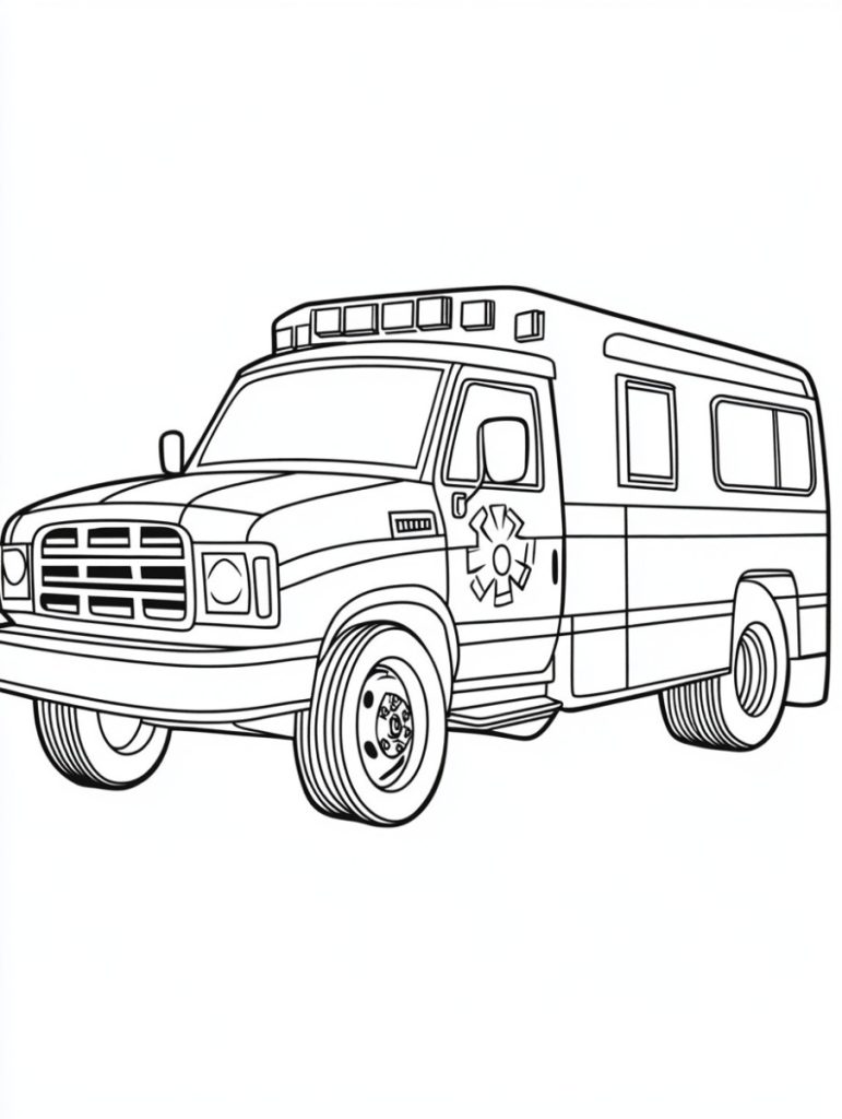 Ambulance truck coloring pages (15)