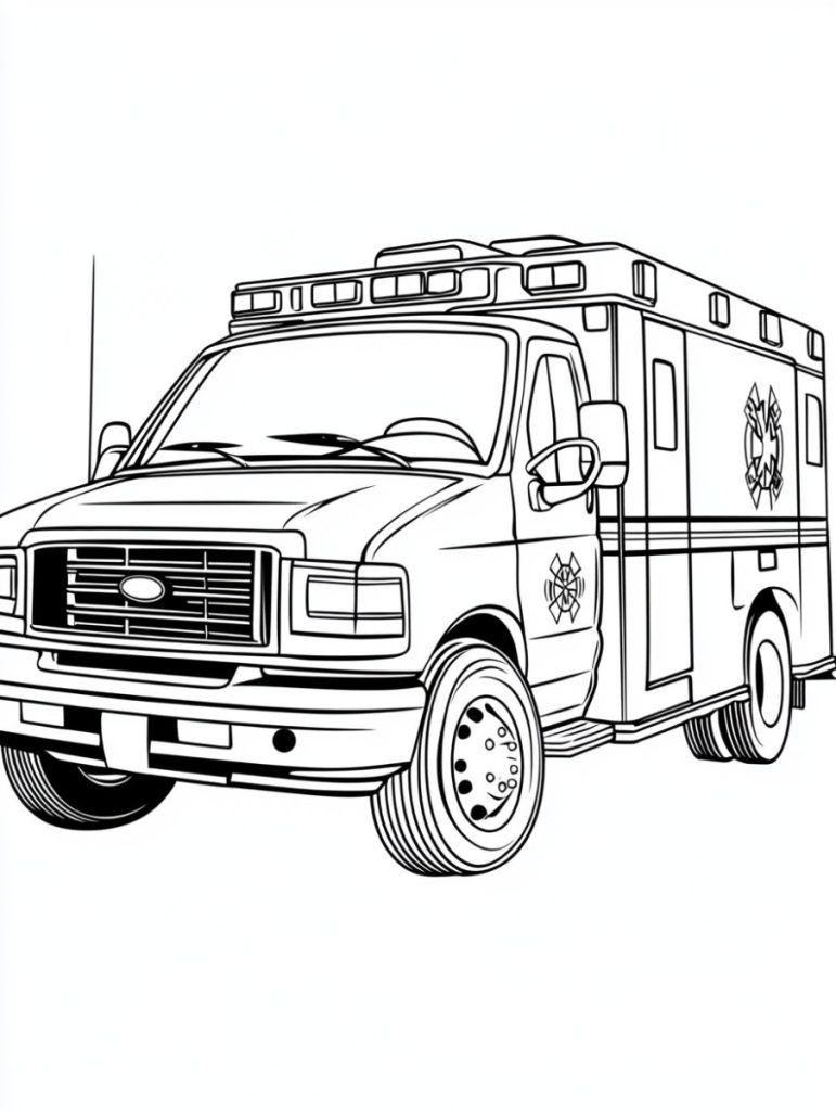 Ambulance truck coloring pages (17)