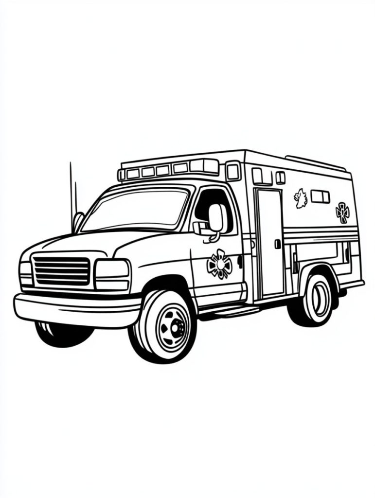 Ambulance truck coloring pages (22)