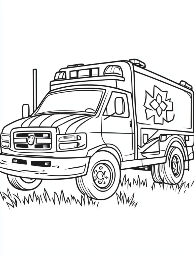 Ambulance truck coloring pages (25)