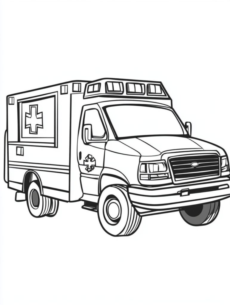 Ambulance truck coloring pages (26)