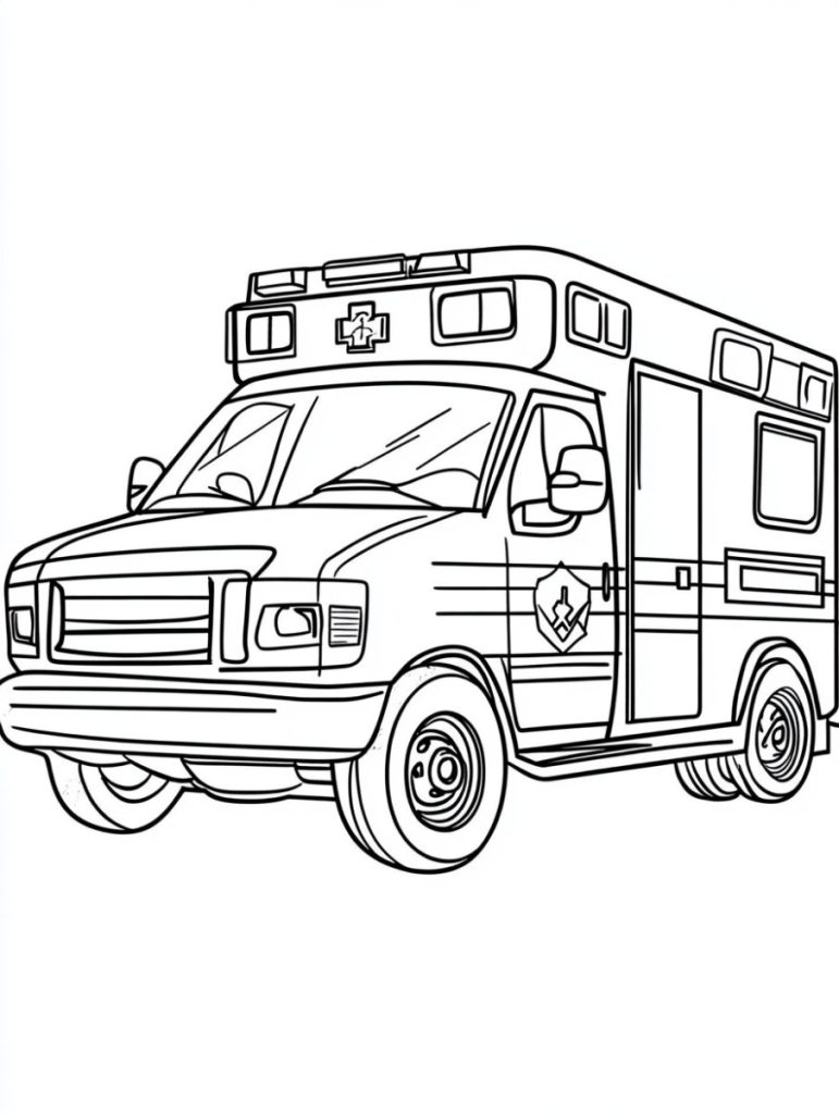Ambulance truck coloring pages (27)