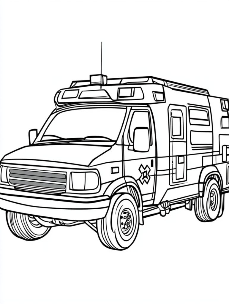 Ambulance truck coloring pages (28)