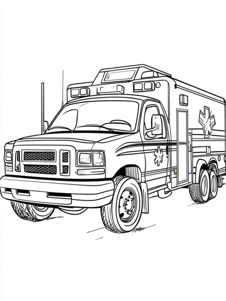 Ambulance truck coloring pages (31)