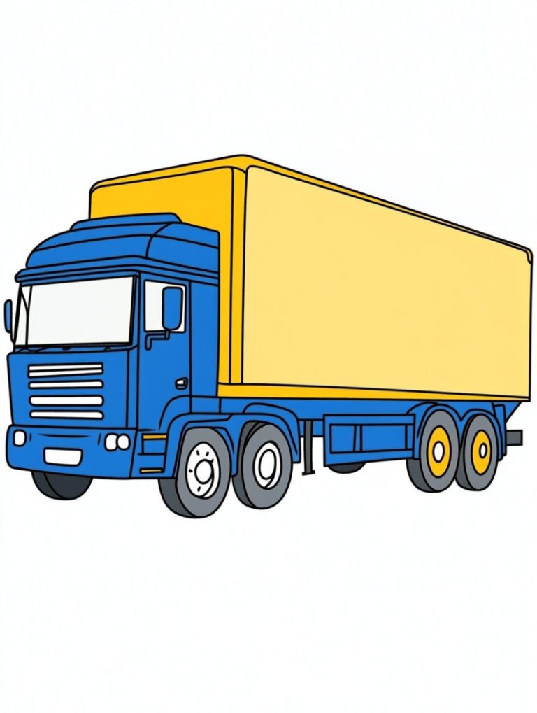 Delivery truck coloring pages header