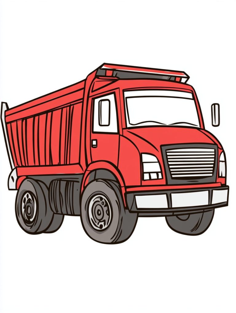 Garbage truck coloring pages header