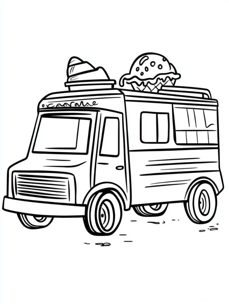 Ice cream truck coloring pages (10)
