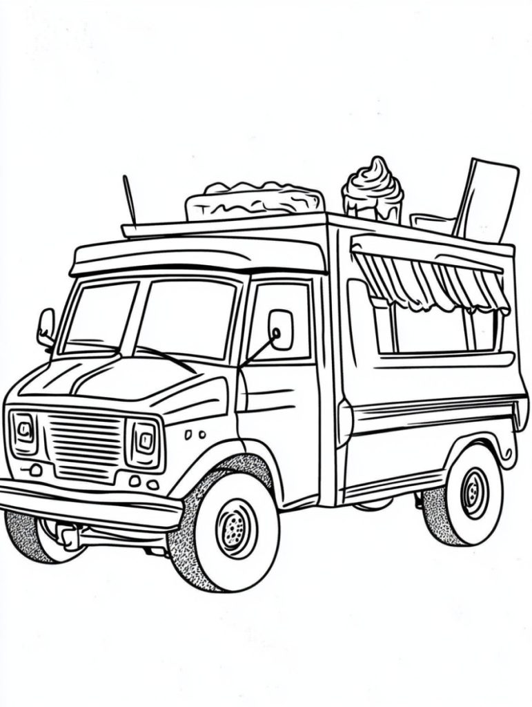 Ice cream truck coloring pages (9)