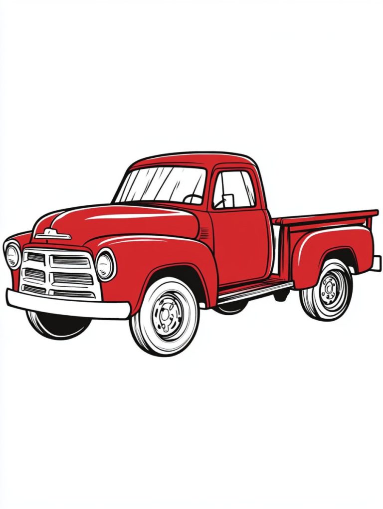 Pickup truck coloring pages header