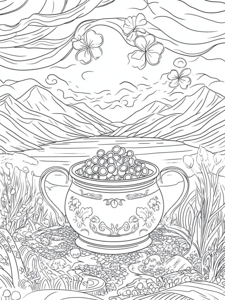 Pot of gold coloring pages (12)