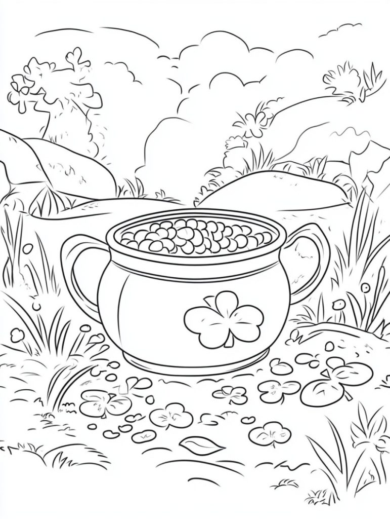 Pot of gold coloring pages (22)