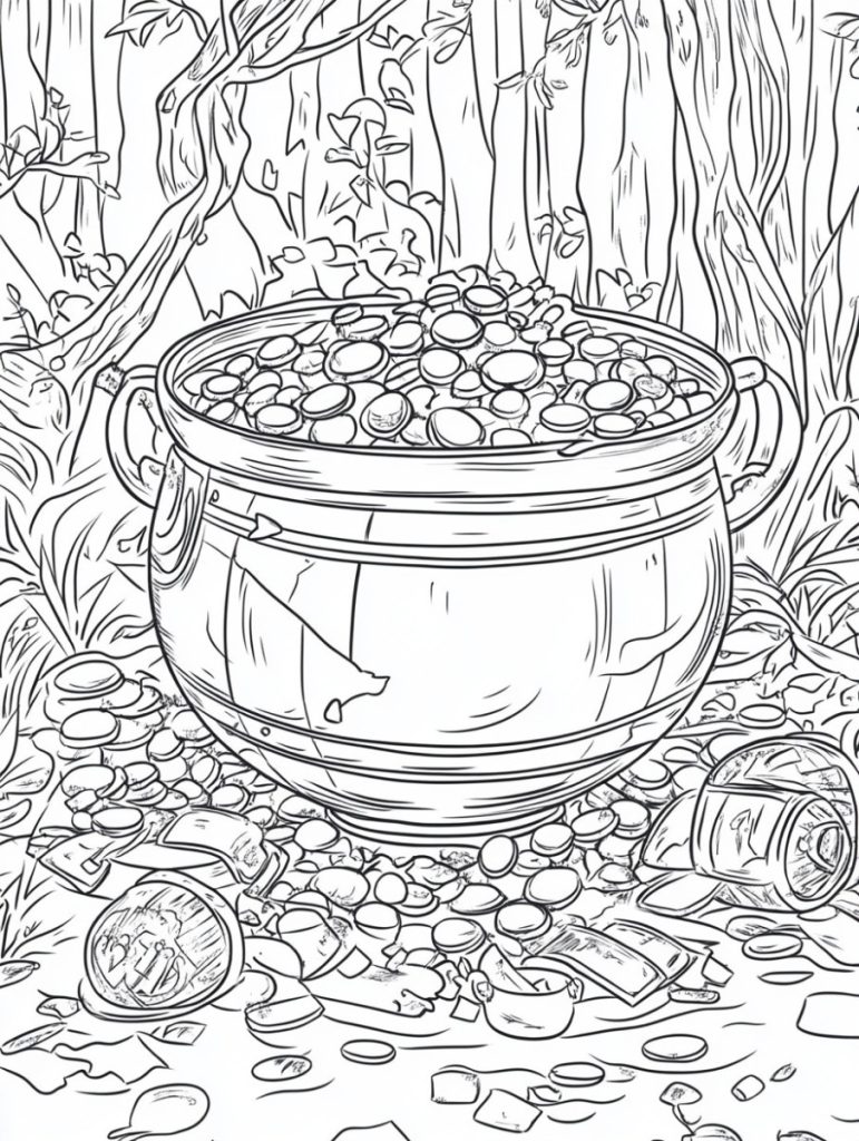 Pot of gold coloring pages (28)