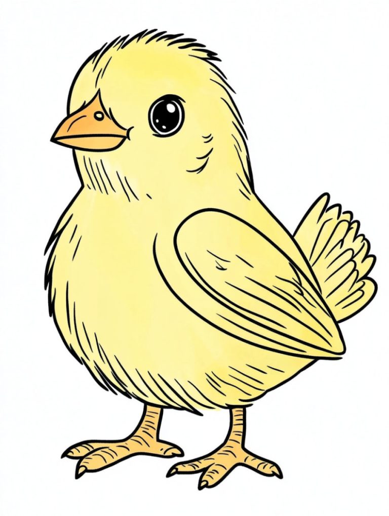Chick coloring pages