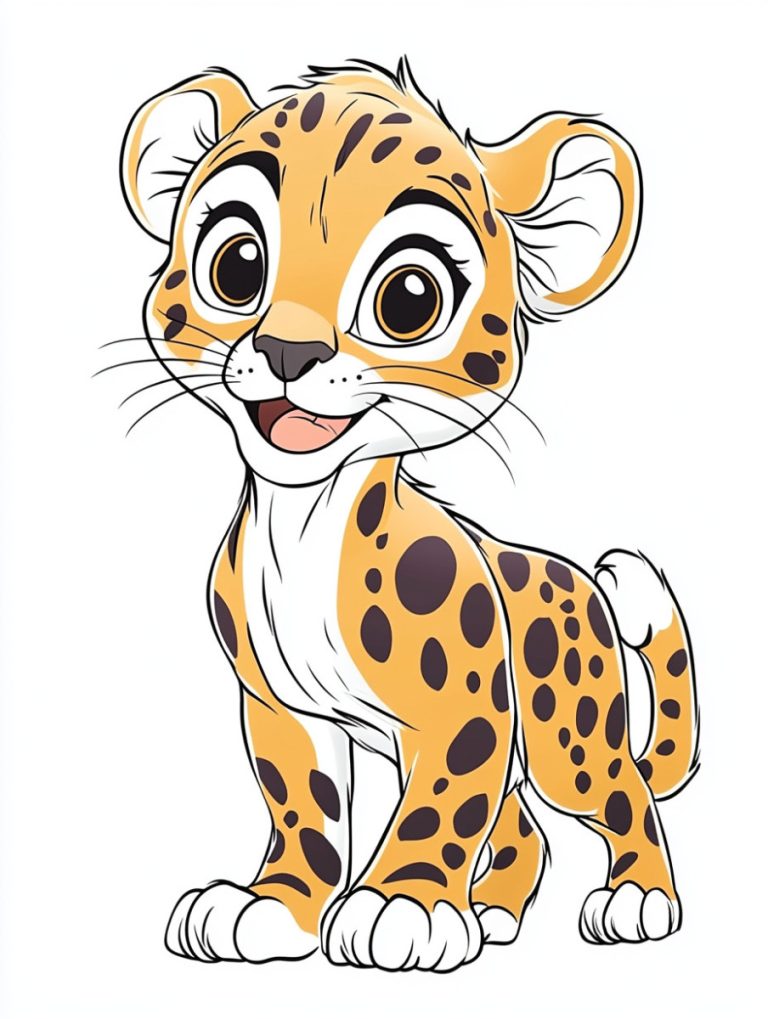 Cheetah coloring pages