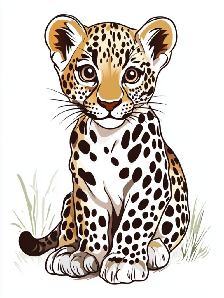 Leopard Coloring pages header
