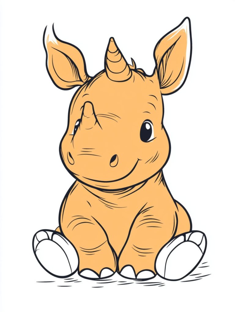 Rhinoceros coloring pages header